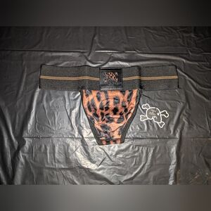 Skull and Bones Men's Leopard print Thong underwear Size L